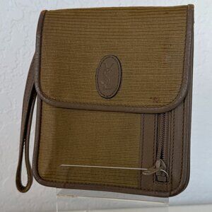 Yves Saint Laurent Brown Wallet with Small Side Strap